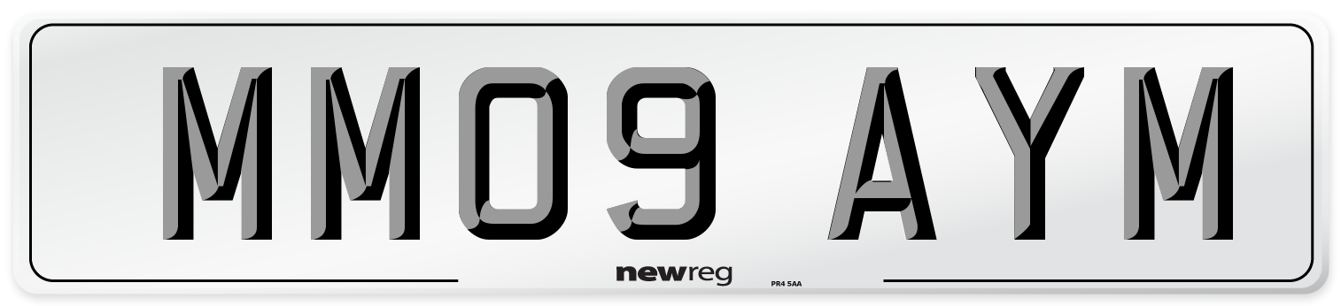 MM09 AYM Number Plate from New Reg